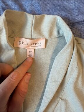 Philosophy Republic Clothing Light Blue Silky Shirt